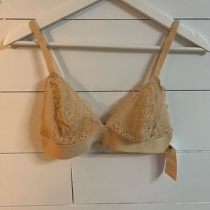 Cream lace bralette